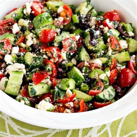 Tomato Cucumber Salad With Mint And Feta Kalyn S Kitchen