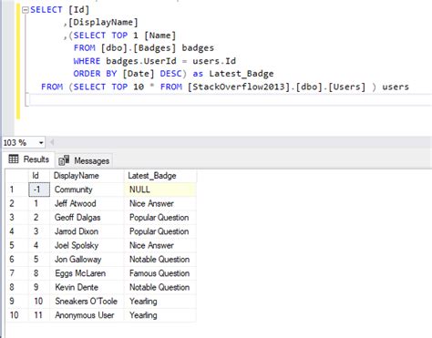 How To Use Subquery In Update Statement In Sql Server Free Word Template