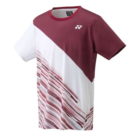 Yonex Men S Crew Shirt Ex Wine Red Kw Flex Racket Specialist