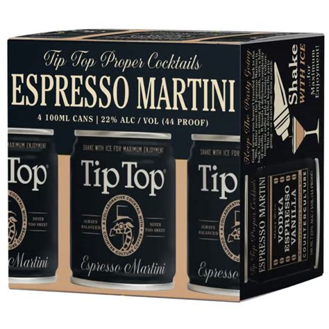 tip top proper cocktails espresso martini  booze