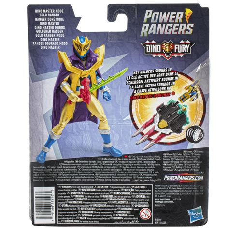 Power Rangers Dino Fury Dino Master Mode Gold Ranger Inch Action