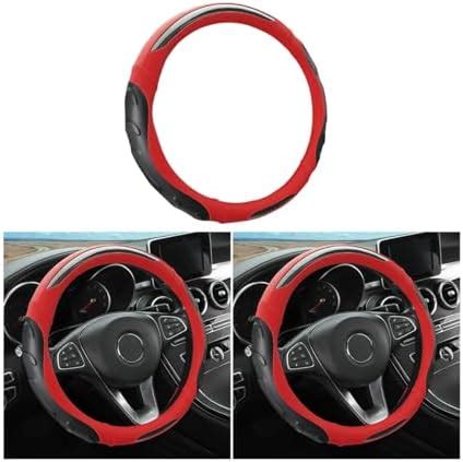 LoyaForba Leather Steering Wheel Cover Auto Car Stretch Steering Wheel