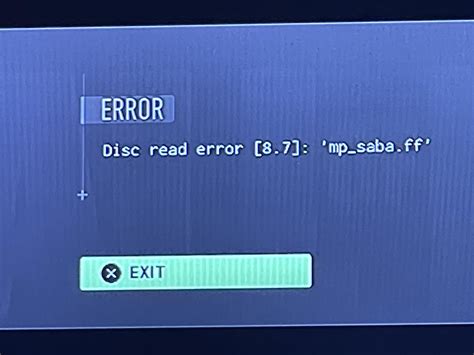 disc read error rdmz