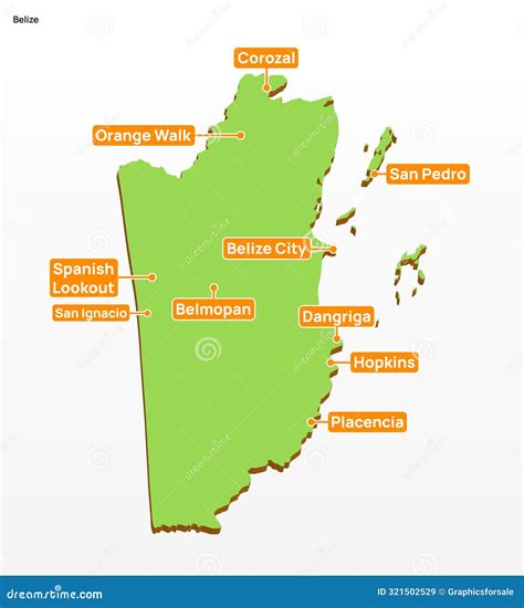 Belize Map On Road Sign Vector Illustration 109442690