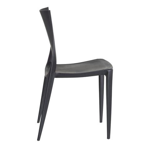 Silla De Comedor Apilable Gris Oscuro Bilbao Pack 4