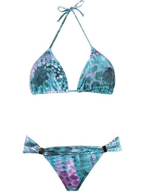 Buy BRIGITTE Triangle Bikini Set Blue At Off Editorialist