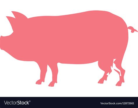 Pork Silhouette Meal Royalty Free Vector Image