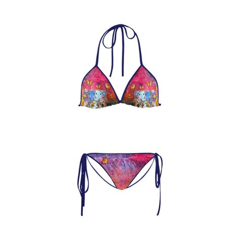 Dancing Elephants Bikini Custom Bikini Swimsuit Id D