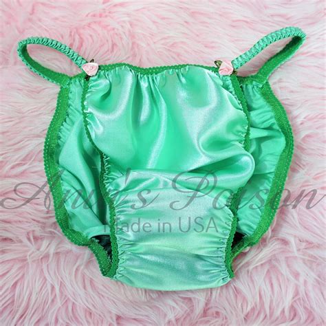 Sissy Satin Mens Panties Teal Green Shiny Silky Soft Shiny String Bikini Or Bra Or Skirt S 2xl