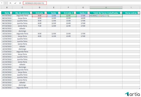 Planilha De Horas Trabalhadas Como Fazer Download Excel