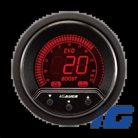 Evo Pk Series Mm Lcd Performance Car Gauges Boost Gauge With Sensor