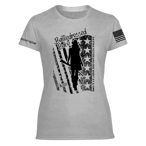 Battledressed Babe Black Gray T Shirt Sampson Outdoors