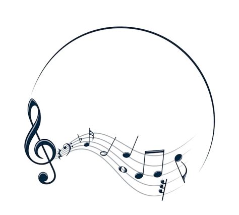 Premium Vector The Stylized Frame With Music Notes