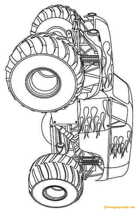 Monster Truck Coloring Pages Hot Wheels Edition