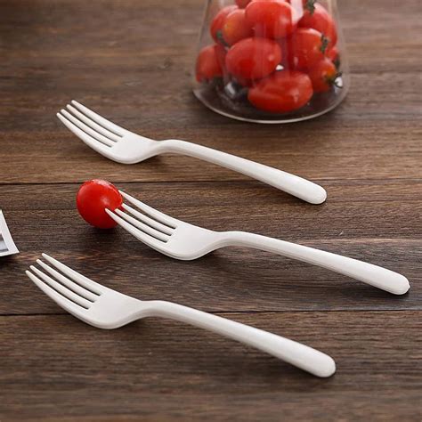 High Quality 8 Inch Disposable Biodegradable Cornstarch Knife Fork