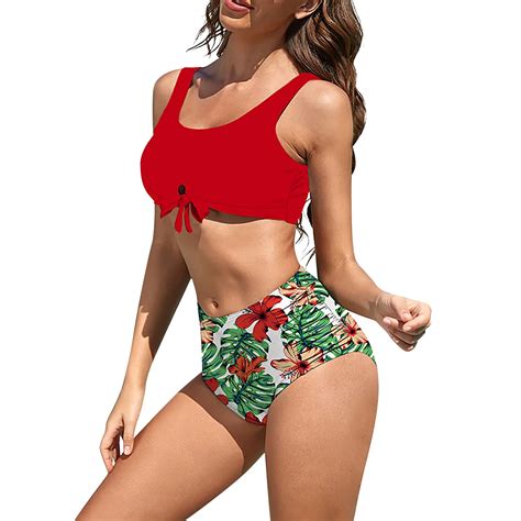 Swimwear 2023 Women Thong Brazilian Beach Bathing Suit Summer Boho Floral Leaf Print Bikini Set