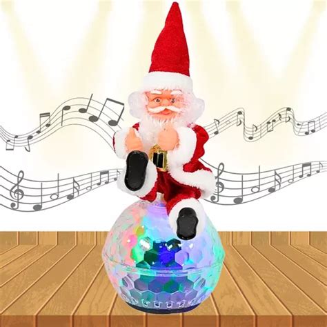 Papai Noel Musical Globo Luz E Movimento 25cm MercadoLivre