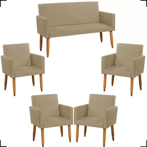 Set De Sillones Decorativos De Gamuza Nina De Flirt Color Nude Mercadolibre