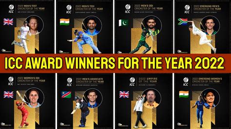 ICC Awards Winners 2022 ICC Awards 2022 Babar Azam ICC ODI TEST