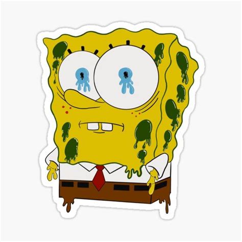 Melting Spongebob Sticker by magnessy | Vinyl sticker, Sticker design ...