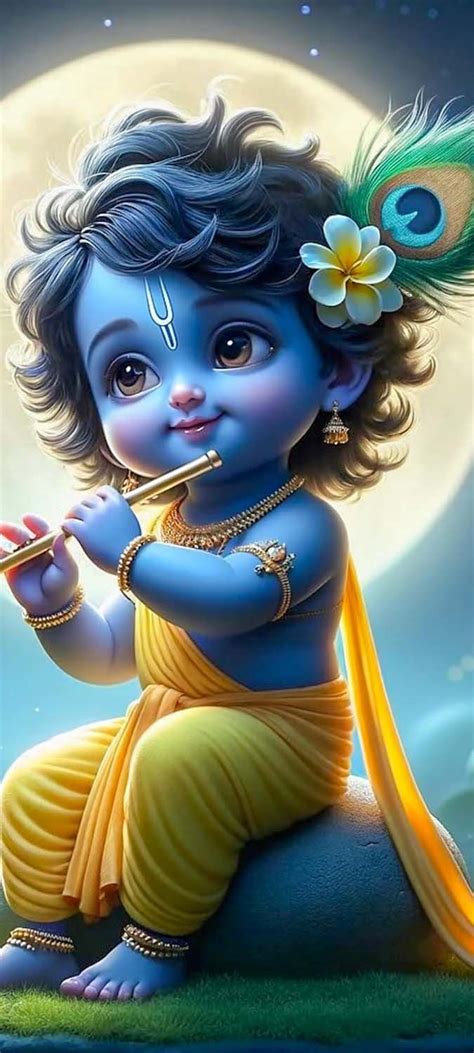 Cute Little Krishna Iphone Wallpaper 1 Iphone Wallpapers Srikrishna