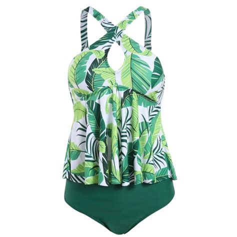 New Women S Swimsuit Cross Bandage Swimwear Plus Size Brazilian Bikini Two Pieces Tankini