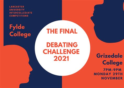 Intercollegiate Debating Final 2021, Monday 29 November, 7:00pm