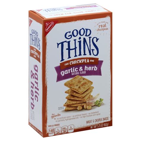 GOOD THiNS The Chickpea One Garlic & Herb Crackers 5.75 oz | Shipt