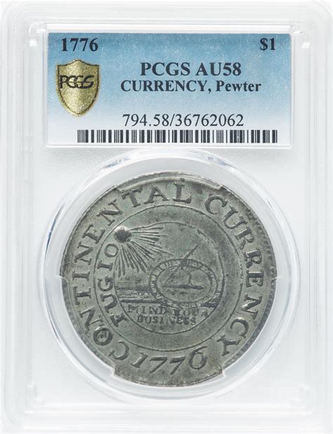 1776 Currency Pewter 1 Rare Coin Wholesalers A Slcontursi Company