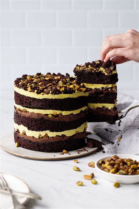 Chocolate Pistachio Naked Layer Cake Love And Olive Oil