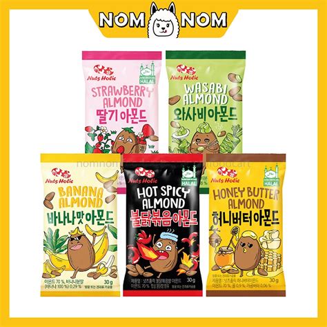 Korea Nuts Holic Roasted Almond Snack G Banana Hot Spicy Honey Butter Strawberry Wasabi