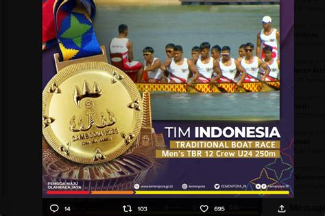 Foto Klasemen Medali Sea Games Emas Bertambah Indonesia Dekati