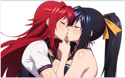 Rule Ai Generated Akeno Himejima High School Dxd Lesbian Couple Lesbian Kiss Rias Gremory