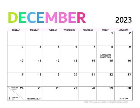 December 2023 Calendar Holiday Philippines Get Calender 2023 Update