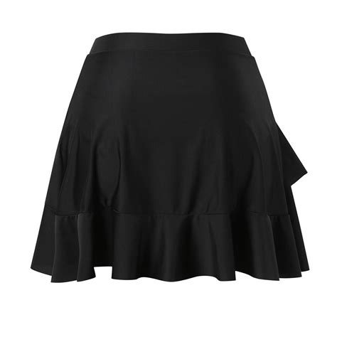 Women Solid Ruffle Bikini Bottom Female Swim Skirt Grandado