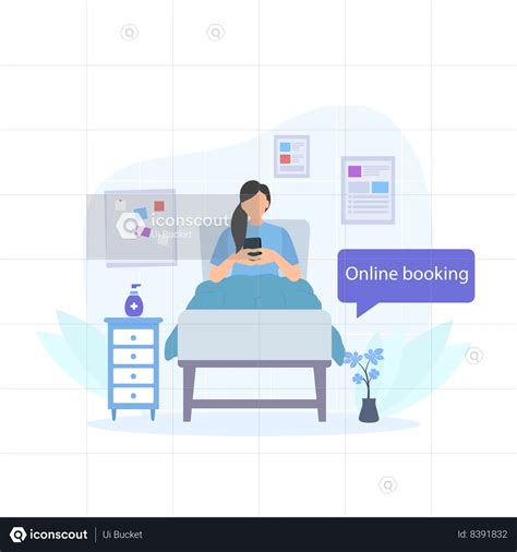 Online doctor booking Animated Illustration download in JSON, LOTTIE or