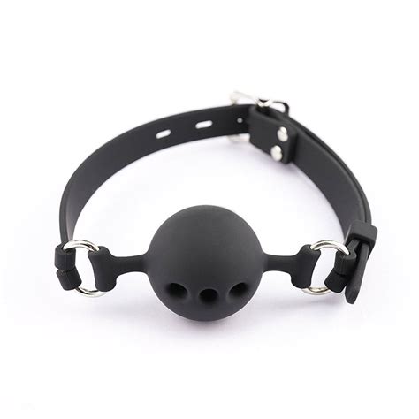 Silicone Breathable Ball Gag chastity cage | MetalChastity