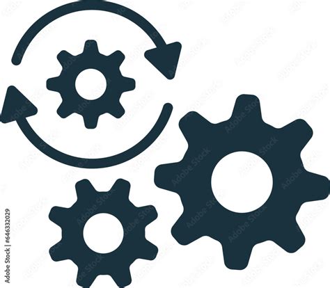 automatic icon monochrome simple sign  engineering collection