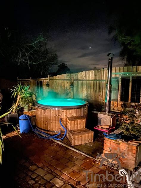Badezuber Badefass Hot Tube Mit Whirlpool Holzofen Timberin Rojal Helene Steinkirchen