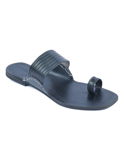 Formal Black Mens Kolhapuri Chappal