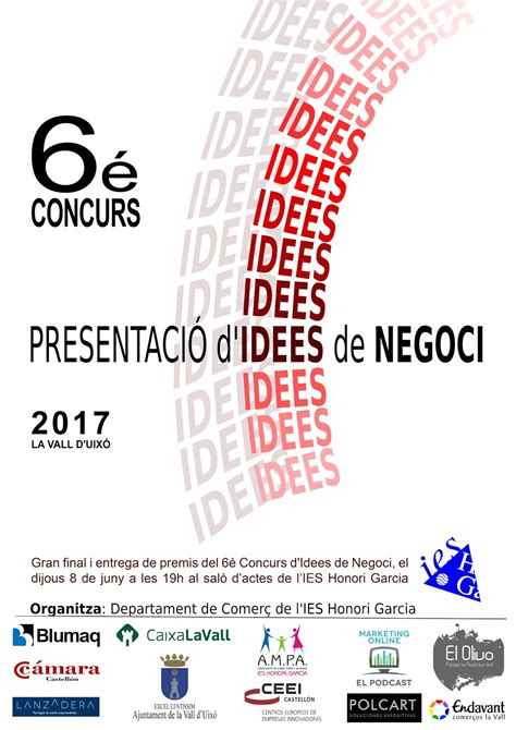 IES HONORI GARCIA COMERCIO 8 DE JUNY FINAL CONCURS IDEES DE NEGOCI 2017