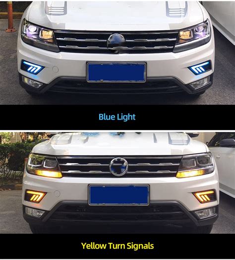 Pair Led Light For Tiguan Mk Tiguan Drl Daytime