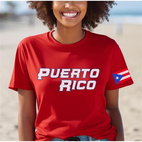 Puerto Rico Shirt, Puerto Rico Flag Tshirt, PR Flag on Sleeve, Unisex