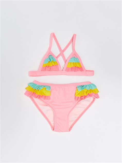 Flexible Fabric Baby Girl Bikini Set S BU Z ERU S BU Z ERU LC Waikiki