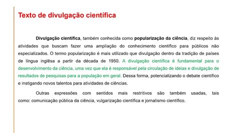 Texto De Divulgação Científica Pequeno Com Interpretação - 9