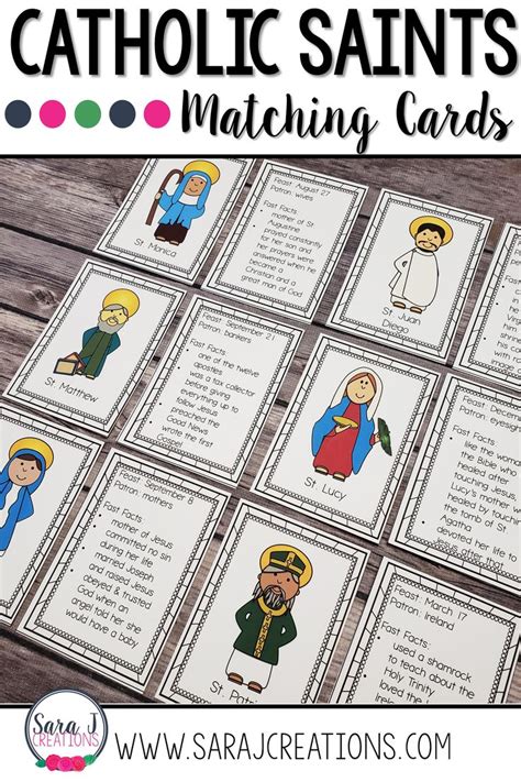 Catholic Saints Matching Activities All Saints Day Activities | Saints
