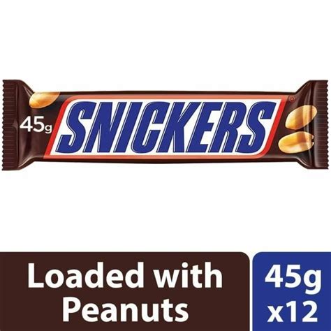 Snickers Peanut Chocolate Bar 45g Pack Of 12 JioMart