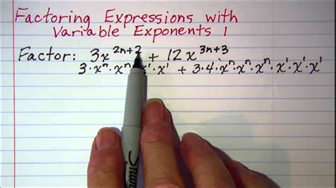 Factoring Expressions With Variable Exponents 1 Youtube