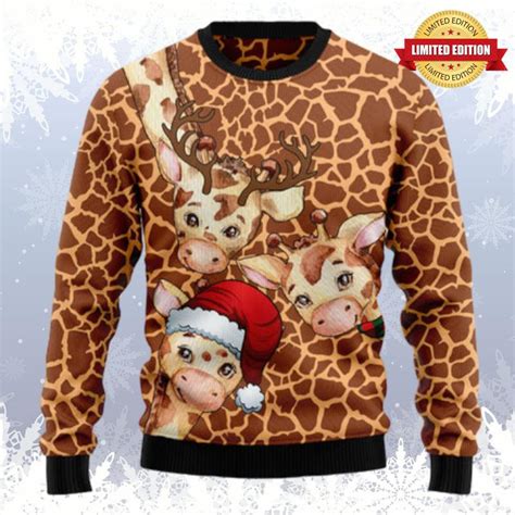 Funny Giraffe Ugly Sweaters For Men Women Rugcontrol