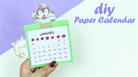 Diy Cute Desk Calendar How To Make A Paper Calendar Mini Calendar